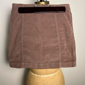 Free People brown corduroy mini skirt size 0